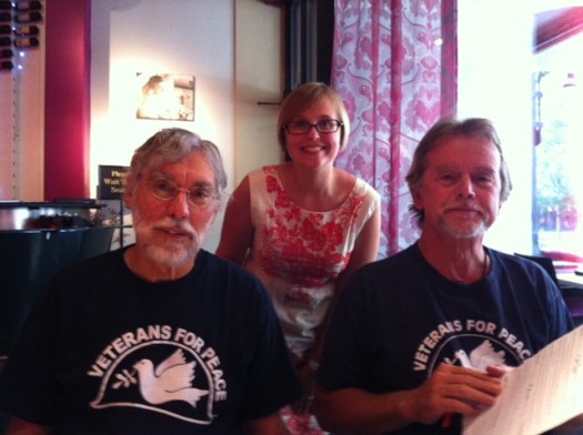 Nissa with veterans Mike Kerber and Don Blackburn