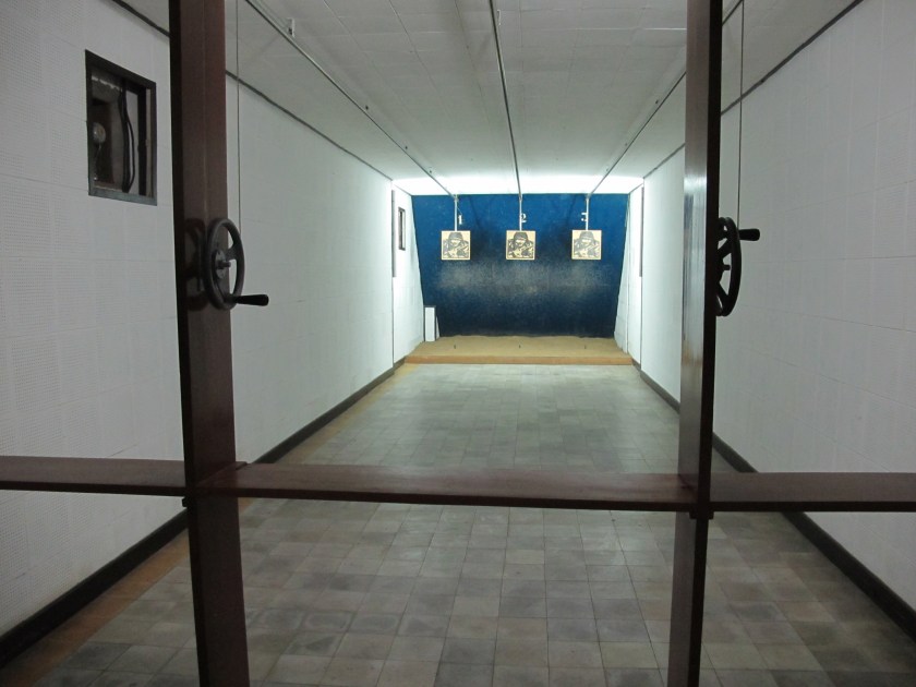 Shooting gallery in the basement of the Reunification Palace. (Photo by Nissa Rhee, June 2014)
