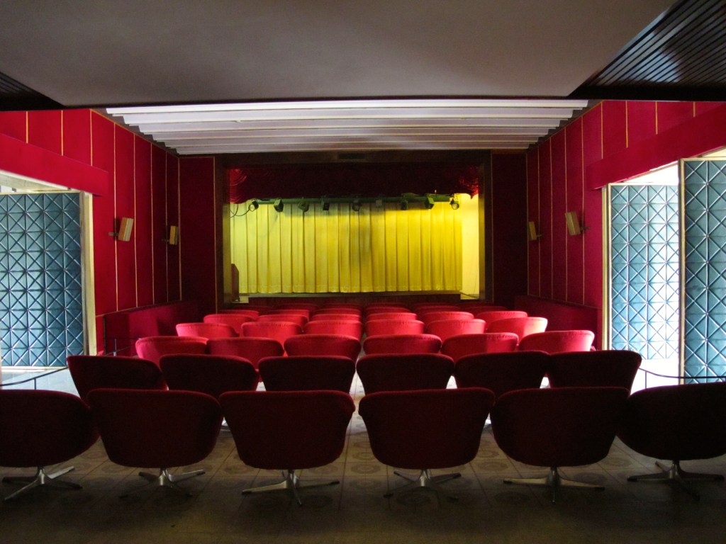 Movie theater in Reunification Palace. (Photo by Nissa Rhee, June 2014)