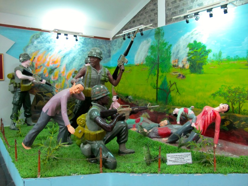 A life-size model of the My Lai massacre at the museum. (Photo by Nissa Rhee, June 2014)