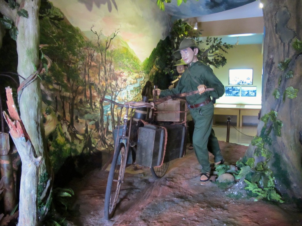 A diorama at the Khe Sanh combat base museum shows how Viet Cong forces traveled along the Ho Chi Minh Trail. (Photo by Nissa Rhee, June 2014).