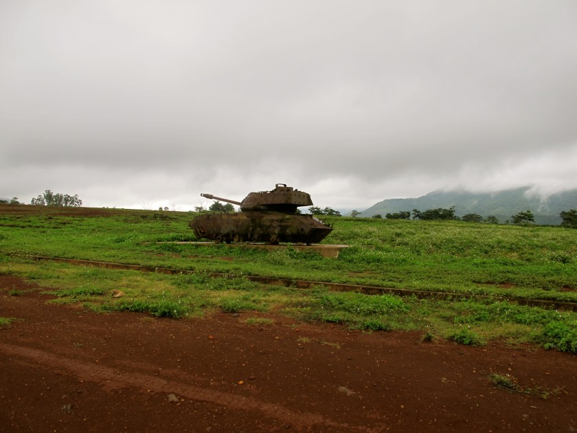 An American tank brought in by the Vietnamese government sits on the former Khe Sanh combat base. (Photo by Nissa Rhee, June 2014)