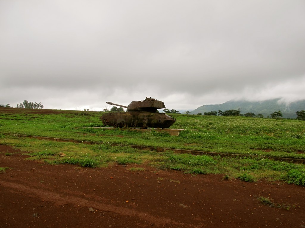 An American tank brought in by the Vietnamese government sits on the former Khe Sanh combat base. (Photo by Nissa Rhee, June 2014)