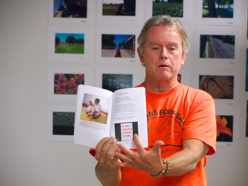 Vietnam War veteran Don Blackburn reads from his book of poetry "All You Have Given: Meditations on War, Peace and Reconciliation." (Photo by Mike Rhee)