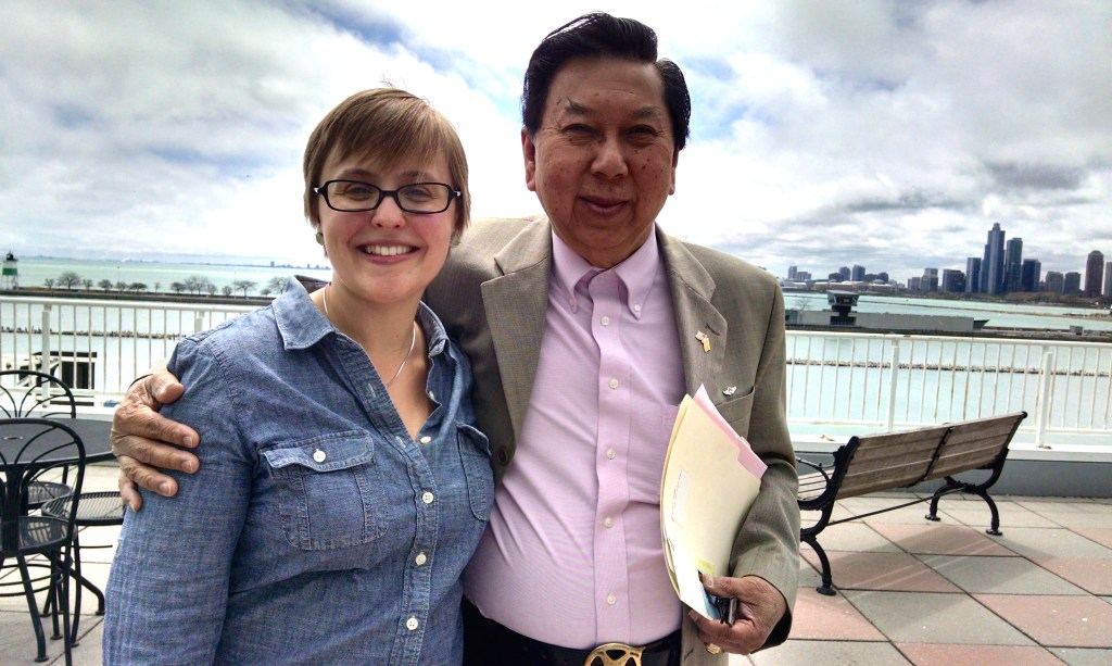 Me and Dung Nguyen outside of the radio station in Chicago.