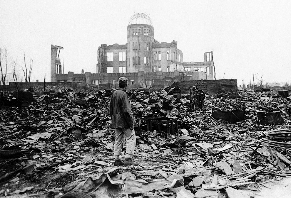 The "Peace Dome" in Hiroshima, taken after the bombing in 1945. (AP)